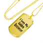 Love My Golden Retriever - 18k Gold Finished Luxury Dog Tag Necklace