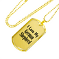 Love My German Shepherd - 18k Gold Finished Luxury Dog Tag Necklace