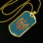 Ukrainian Naval Infantry - 18k Gold Finished Luxury Dog Tag Necklace