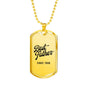 Best Father Since 1986 - 18k Gold Finished Luxury Dog Tag Necklace