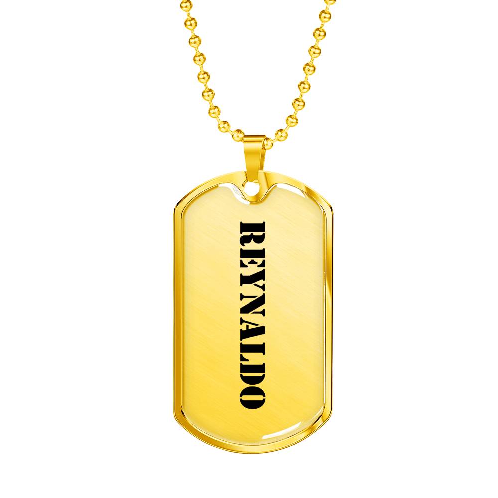 Reynaldo - 18k Gold Finished Luxury Dog Tag Necklace
