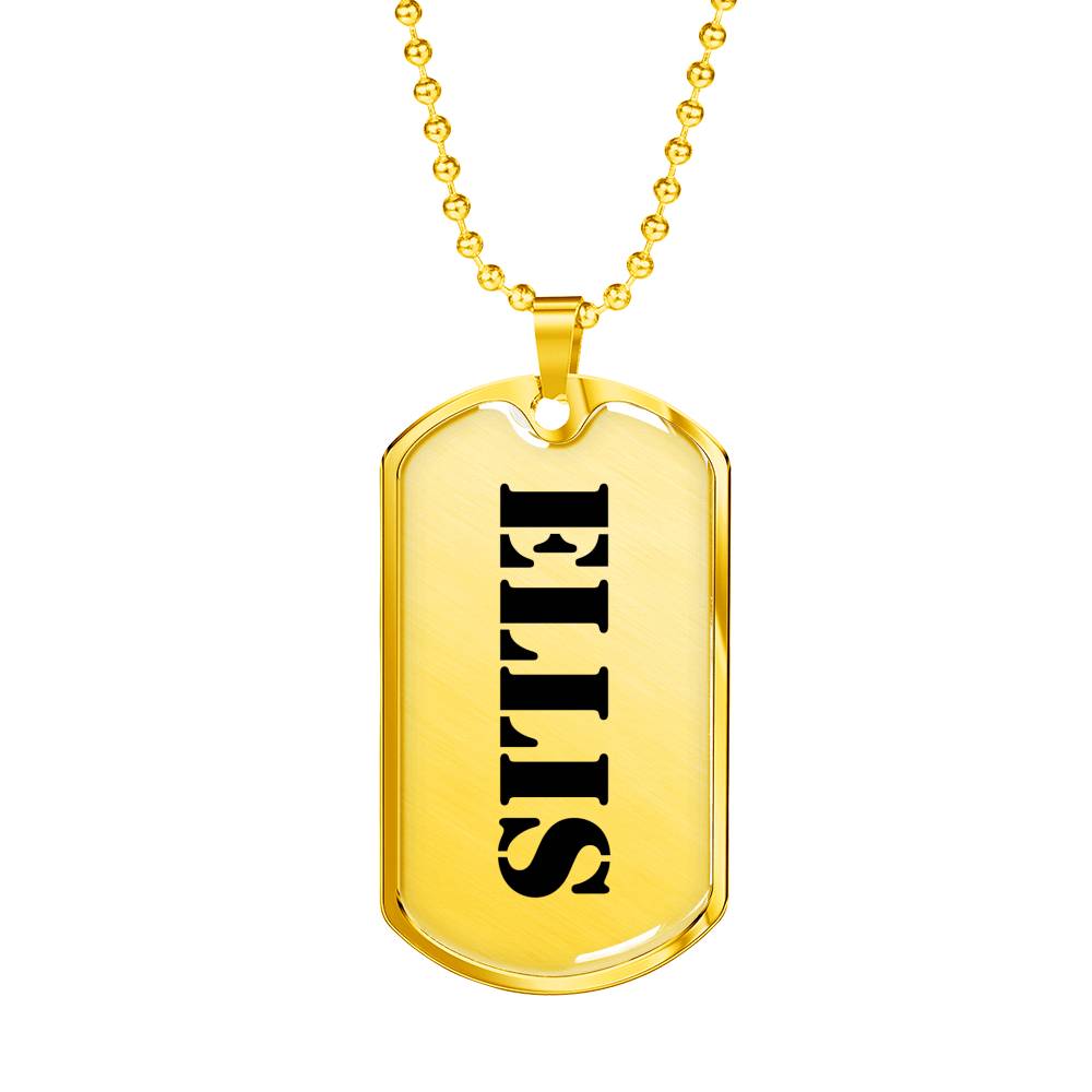 Ellis - 18k Gold Finished Luxury Dog Tag Necklace