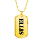 Ellis - 18k Gold Finished Luxury Dog Tag Necklace