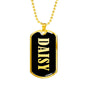 Daisy v02 - 18k Gold Finished Luxury Dog Tag Necklace
