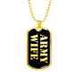 Army Wife v2 - 18k Gold Finished Luxury Dog Tag Necklace