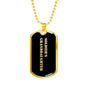 Soldier's Granddaughter v2 - 18k Gold Finished Luxury Dog Tag Necklace