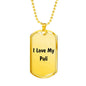 Love My Puli v4 - 18k Gold Finished Luxury Dog Tag Necklace