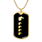 Mama Rabbit With 4 Kittens v2 - 18k Gold Finished Luxury Dog Tag Necklace