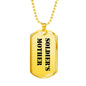 Soldier's Mother - 18k Gold Finished Luxury Dog Tag Necklace