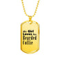 Bearded Collie - 18k Gold Finished Luxury Dog Tag Necklace