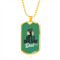 Best Buckin' Dad Ever v2 - 18k Gold Finished Luxury Dog Tag Necklace
