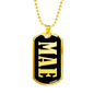Mae v02 - 18k Gold Finished Luxury Dog Tag Necklace