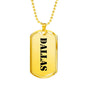 Dallas - 18k Gold Finished Luxury Dog Tag Necklace