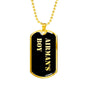 Airman's Boy v2 - 18k Gold Finished Luxury Dog Tag Necklace