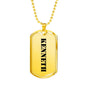 Kenneth - 18k Gold Finished Luxury Dog Tag Necklace