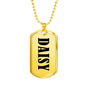 Daisy v01 - 18k Gold Finished Luxury Dog Tag Necklace