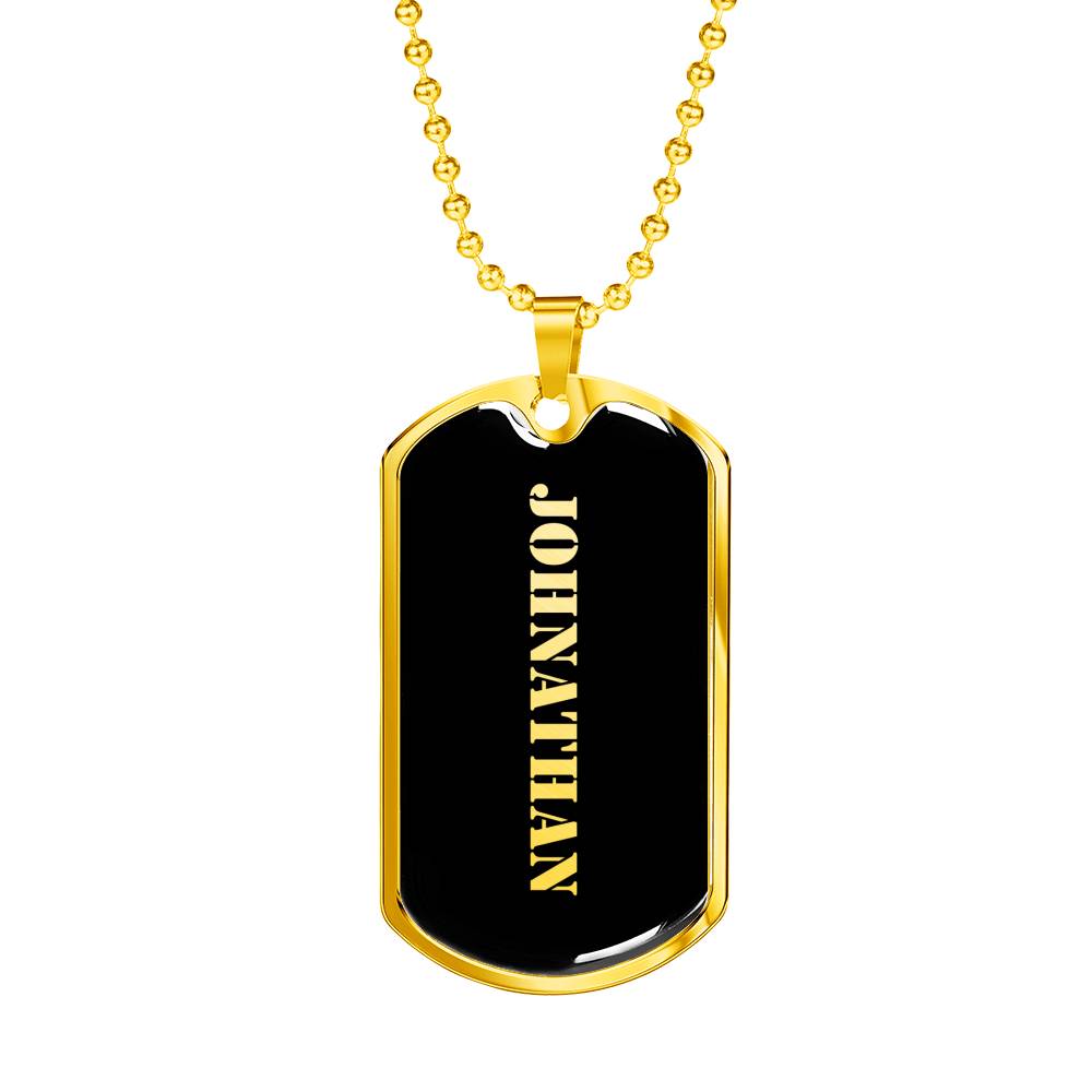 Johnathan v2 - 18k Gold Finished Luxury Dog Tag Necklace