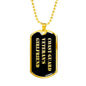 Coast Guard Veteran's Girlfriend v2 - 18k Gold Finished Luxury Dog Tag Necklace
