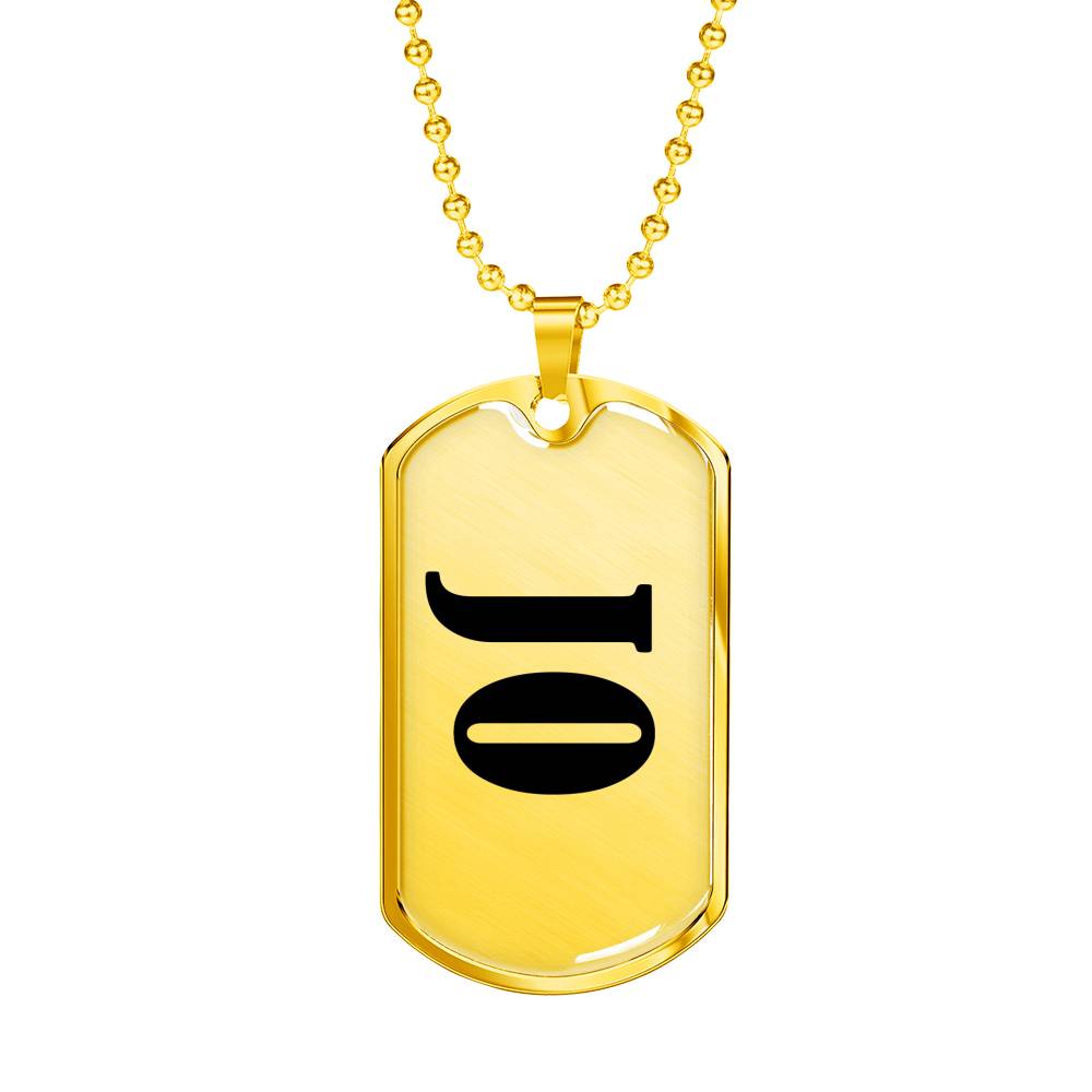 Jo v01 - 18k Gold Finished Luxury Dog Tag Necklace