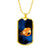 Zodiac Sign Gemini - 18k Gold Finished Luxury Dog Tag Necklace