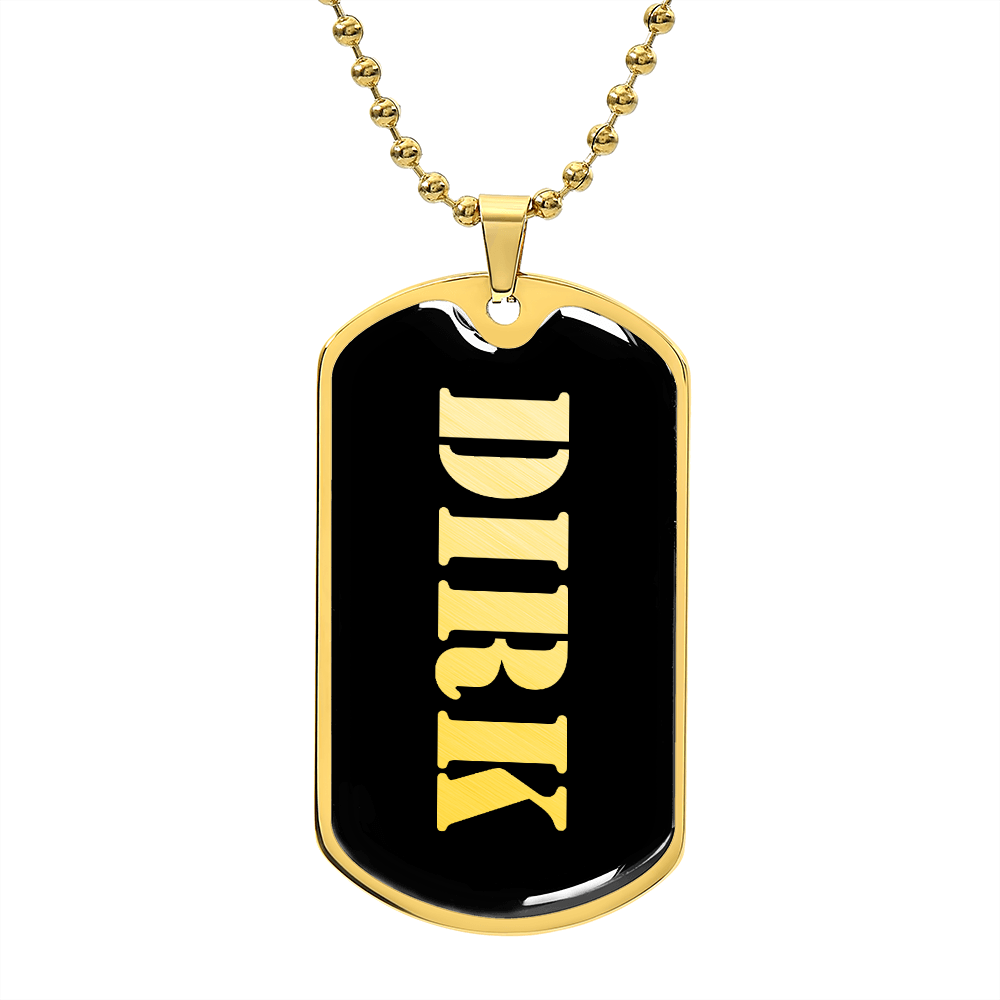 Dirk v2 - 18k Gold Finished Luxury Dog Tag Necklace