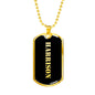 Harrison v2 - 18k Gold Finished Luxury Dog Tag Necklace