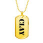 Clay - 18k Gold Finished Luxury Dog Tag Necklace