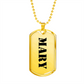 Mary - 18k Gold Finished Luxury Dog Tag Necklace