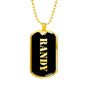 Randy v2 - 18k Gold Finished Luxury Dog Tag Necklace
