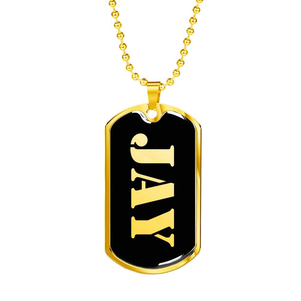 Jay v2 - 18k Gold Finished Luxury Dog Tag Necklace