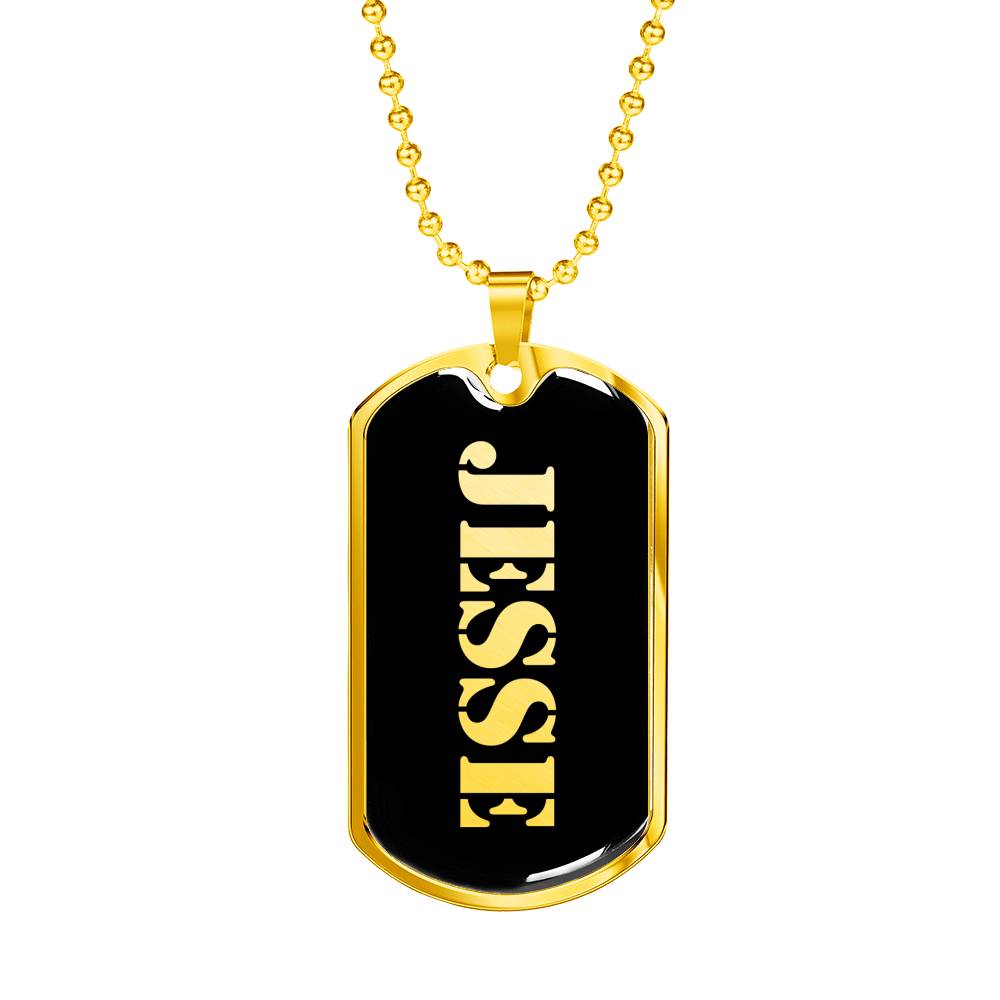 Jesse v2 - 18k Gold Finished Luxury Dog Tag Necklace