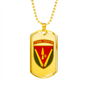 40th Artillery Brigade (Ukraine) - 18k Gold Finished Luxury Dog Tag Necklace