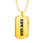 Edward - 18k Gold Finished Luxury Dog Tag Necklace