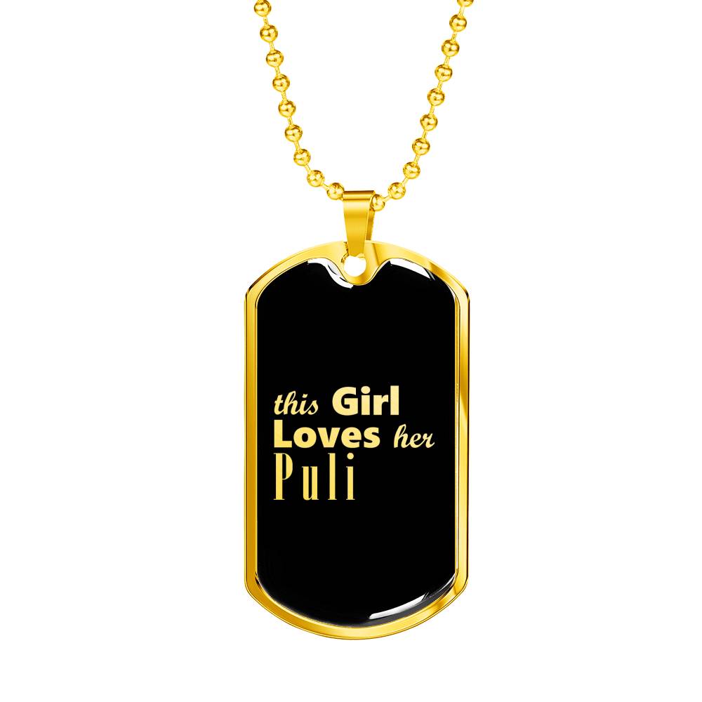 Puli v2 - 18k Gold Finished Luxury Dog Tag Necklace