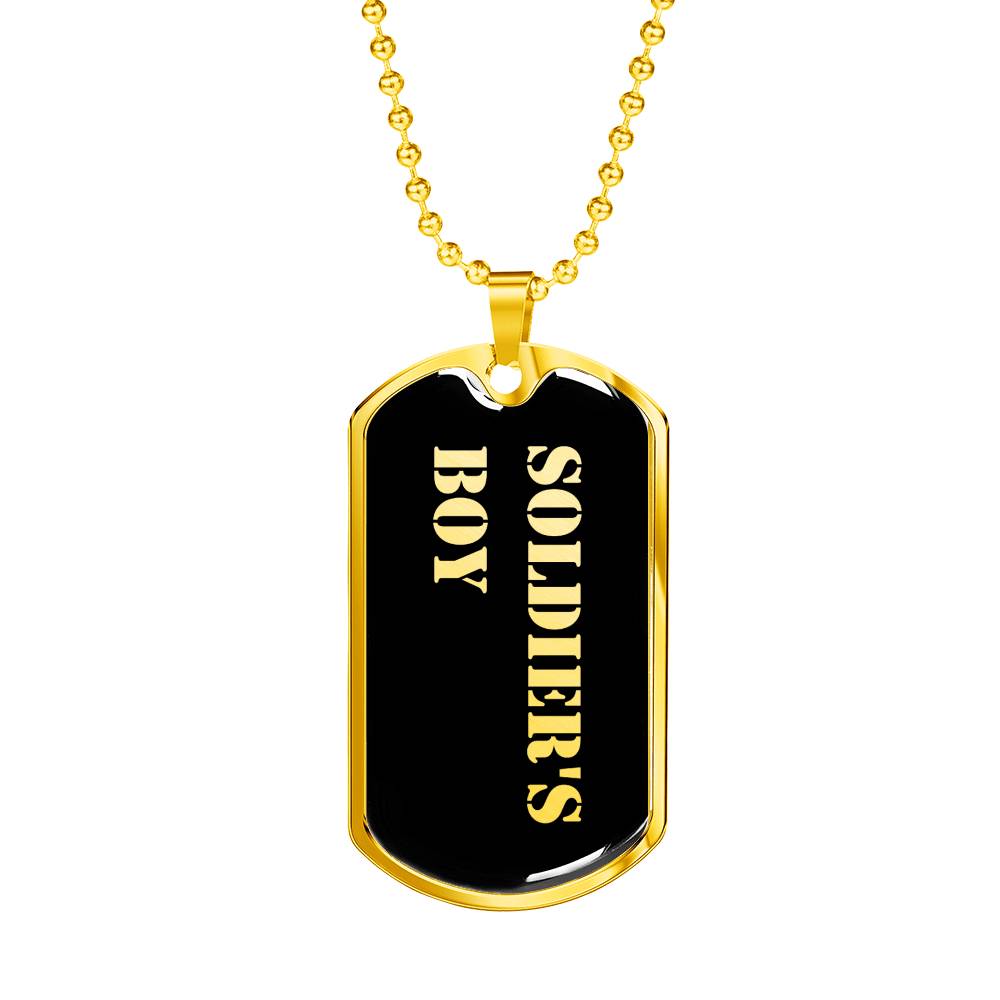 Soldier's Boy v2 - 18k Gold Finished Luxury Dog Tag Necklace