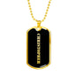 Christopher v2 - 18k Gold Finished Luxury Dog Tag Necklace