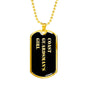 Coast Guardsman's Girl v2 - 18k Gold Finished Luxury Dog Tag Necklace