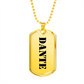 Dante - 18k Gold Finished Luxury Dog Tag Necklace