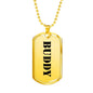 Buddy - 18k Gold Finished Luxury Dog Tag Necklace
