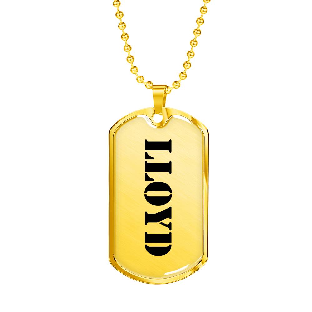 Lloyd - 18k Gold Finished Luxury Dog Tag Necklace