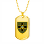 28th Mechanized Brigade (Ukraine) - 18k Gold Finished Luxury Dog Tag Necklace
