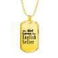 English Setter - 18k Gold Finished Luxury Dog Tag Necklace