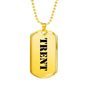 Trent - 18k Gold Finished Luxury Dog Tag Necklace