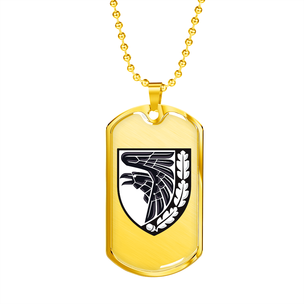 93rd Mechanized Brigade (Ukraine) - 18k Gold Finished Luxury Dog Tag Necklace