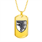 93rd Mechanized Brigade (Ukraine) - 18k Gold Finished Luxury Dog Tag Necklace