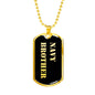 Navy Brother v2 - 18k Gold Finished Luxury Dog Tag Necklace