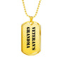 Veteran's Grandma - 18k Gold Finished Luxury Dog Tag Necklace