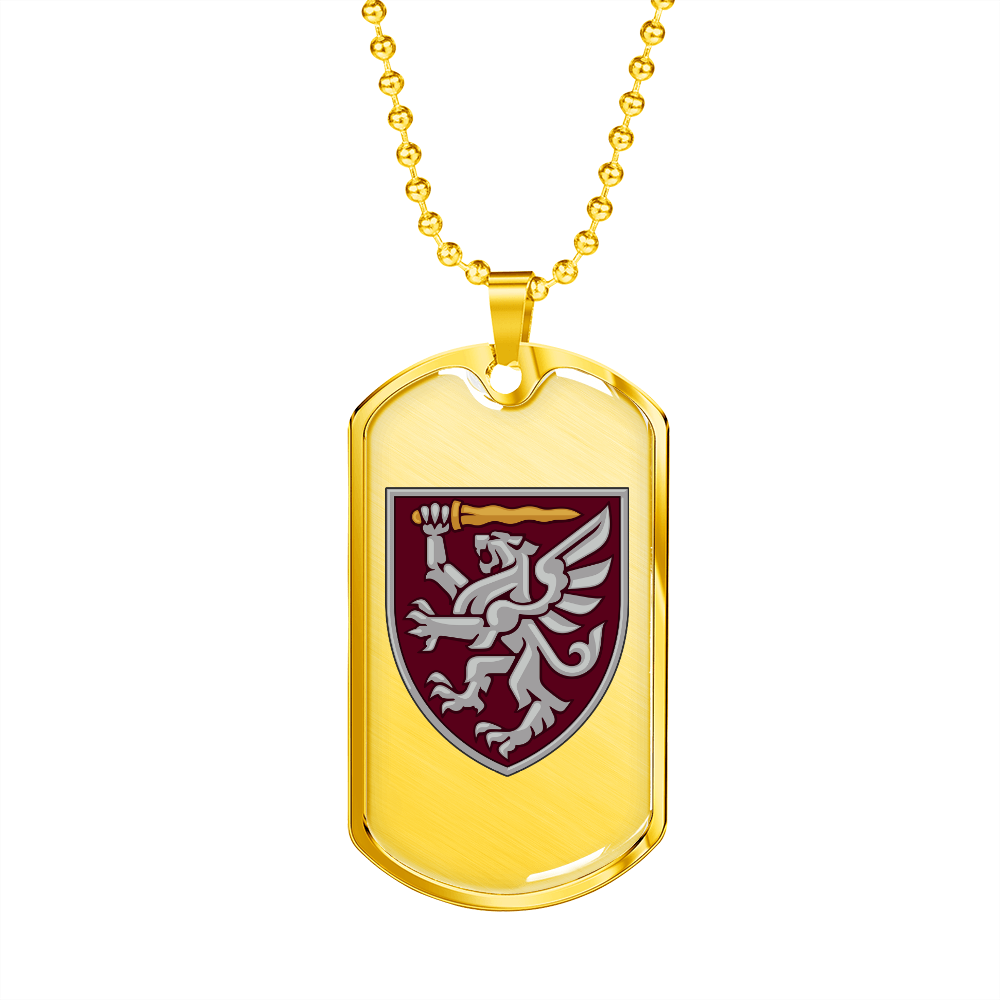 80th Air Assault Brigade (Ukraine) - 18k Gold Finished Luxury Dog Tag Necklace