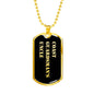 Coast Guardsman's Uncle v2 - 18k Gold Finished Luxury Dog Tag Necklace