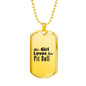 Pit Bull - 18k Gold Finished Luxury Dog Tag Necklace